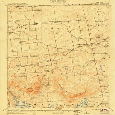 YellowMaps Churubusco NY topo map, 1:62500 Scale, 15 X 15 Minute, Historical, 1915, 19.64 x 14.1 in - Tyvek