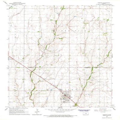 YellowMaps Hesston KS topo map, 1:24000 Scale, 7.5 X 7.5 Minute, Historical, 1965, Updated 1966, 27.02 x 21.02 in - Tyvek