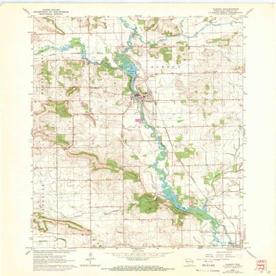YellowMaps Albany WI topo map, 1:24000 Scale, 7.5 X 7.5 Minute, Historical, 1962, Updated 1972, 27.28 x 22.11 in - Polypropylene