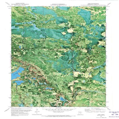 YellowMaps Togo MN topo map, 1:24000 Scale, 7.5 X 7.5 Minute, Historical, 1970, Updated 1973, 27.23 x 21.53 in - Tyvek