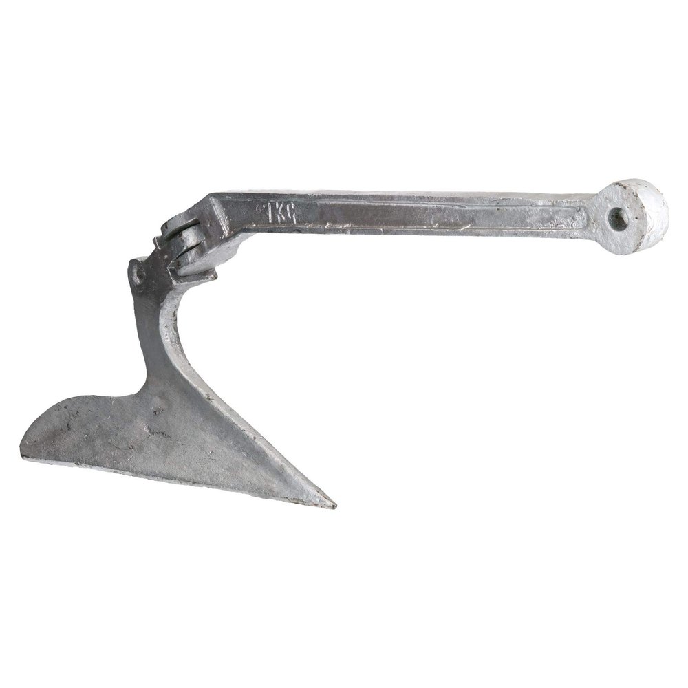 AB Tools Plough Cruising Anchor 7kg Galvanised Swivel Shank for Medium Boats/Yachts