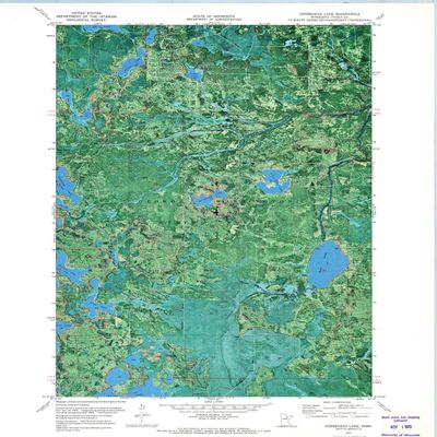YellowMaps Horsehead Lake MN topo map, 1:24000 Scale, 7.5 X 7.5 Minute, Historical, 1971, Updated 1973, 27.23 x 21.53 in - Tyvek