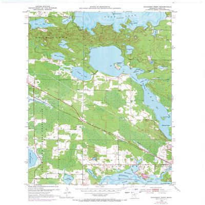 YellowMaps Cohasset West MN topo map, 1:24000 Scale, 7.5 X 7.5 Minute, Historical, 1953, Updated 1971, 27.23 x 21.53 in - Polypropylene