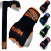Brutul Padded Inner Gel Gloves Training Gel Elastic Hand Wraps for Boxing Gloves Quick Wraps Men & Women Kickboxing Muay Thai MMA Bandages Wrist Wrap Protector Handwraps (Pair) (Orange, L) view 1