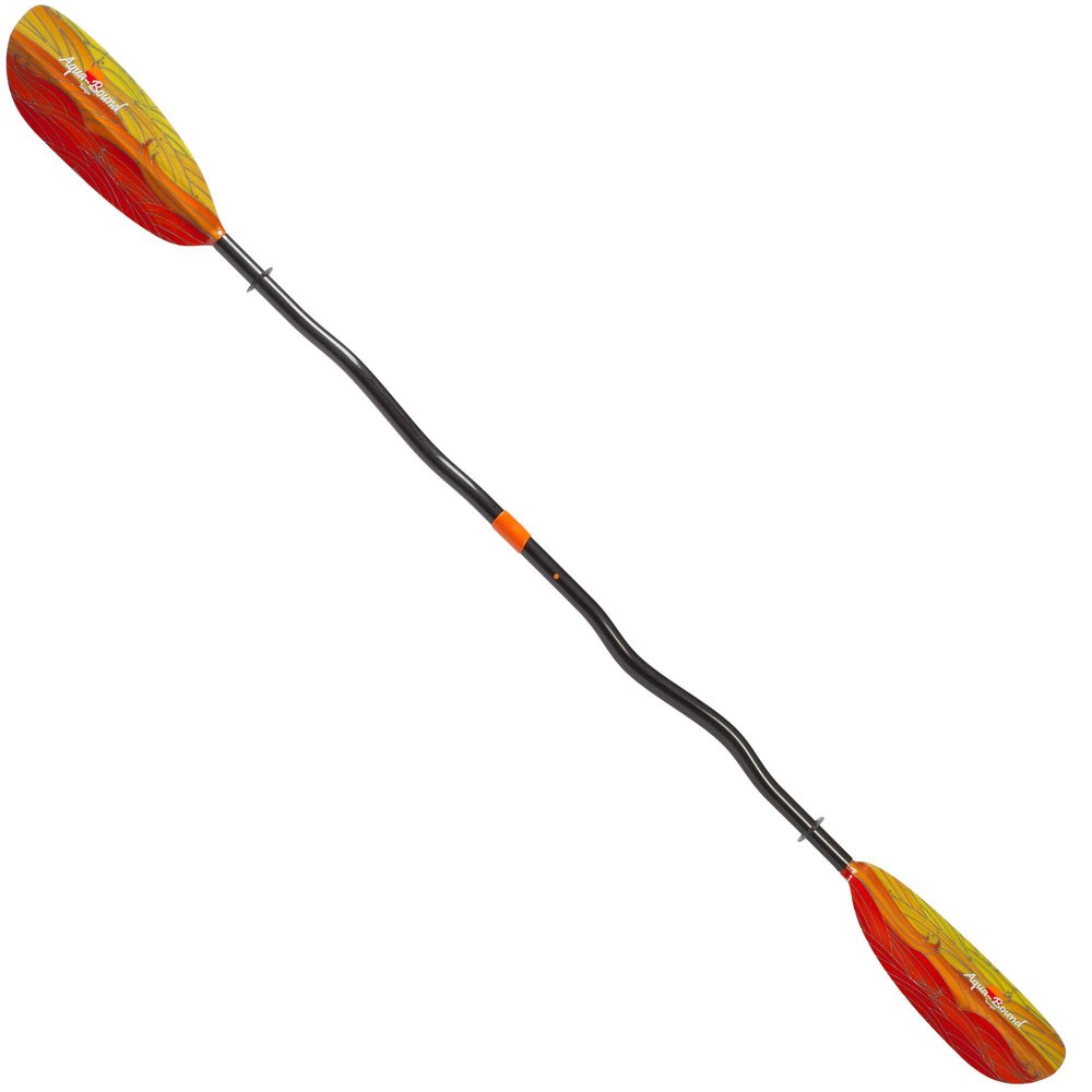 AQUA BOUND Tango Fiberglass Bent Shaft 2-Piece Kayak Paddle-Fuego-230cm