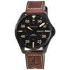Hamilton Khaki Aviation Automatic Men's Watch, 46mm Stainless Steel Case, Swiss Made, Black Dial Analog Wrist Watch for Men, 200m Waterproof, Sapphire Crystal, 3-Hand Movement, Cow Leather Strap view 1
