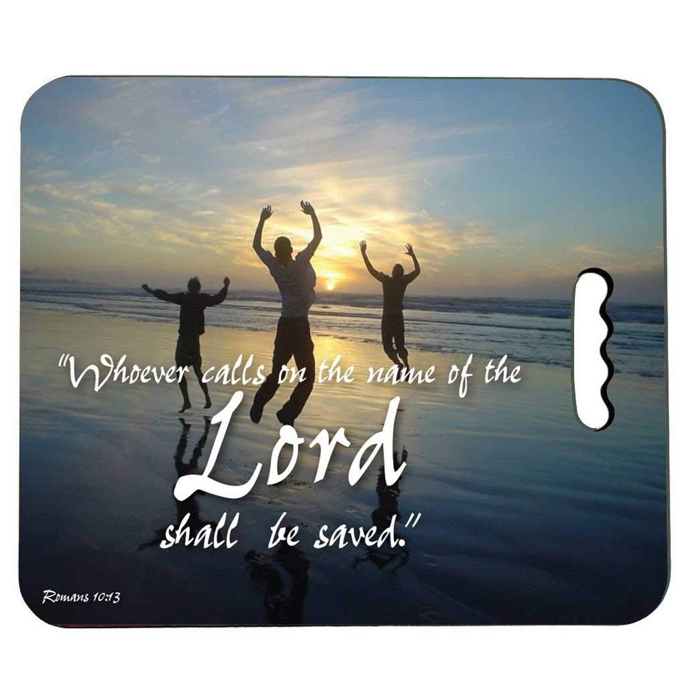 VictoryStore Church Cushions - Great for Church Bench Cushion and Church Kneeler Cushion Set of 2 (Romans 10:13)