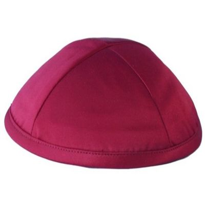 A1 Skullcap Deluxe Satin Fabric Kippot Single or Bulk Kippah Optional Custom Imprinting Inside for Your Speacial Event Red
