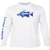 Spearfishing UV Sun Shirt: UPF 50+ Men's Long Sleeve Mens Rash Guard for Scuba Diving, Fishing: Hogfish Camo - White - 2XL view 1