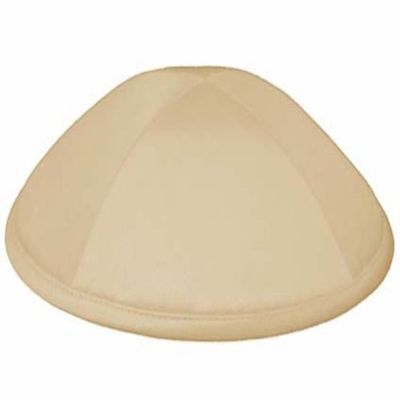A1 Skullcap Deluxe Satin Fabric Kippot Single or Bulk Kippah Optional Custom Imprinting Inside for Your Speacial Event  Champagne
