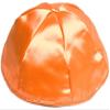 A1 Skullcap Deluxe Satin Fabric Kippot Single or Bulk Kippah Optional Custom Imprinting Inside for Your Speacial Event  Orange view 1