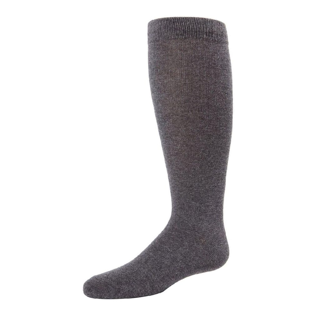 MeMoi Cotton Blend Knee High Girls Uniform Socks Charcoal 11-13
