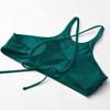 COCO RAVE Women's Standard High Neck Bikini Top Swimsuit with Embroidery Detail, Say Anything Summer Jade, XS/S/3032D view 2