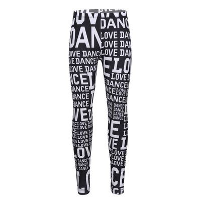 YiZYiF Kids' Girls' Dance Lover Slim Fit Stretchy Athletic Running Sports Leggings Activewear Black&White 5