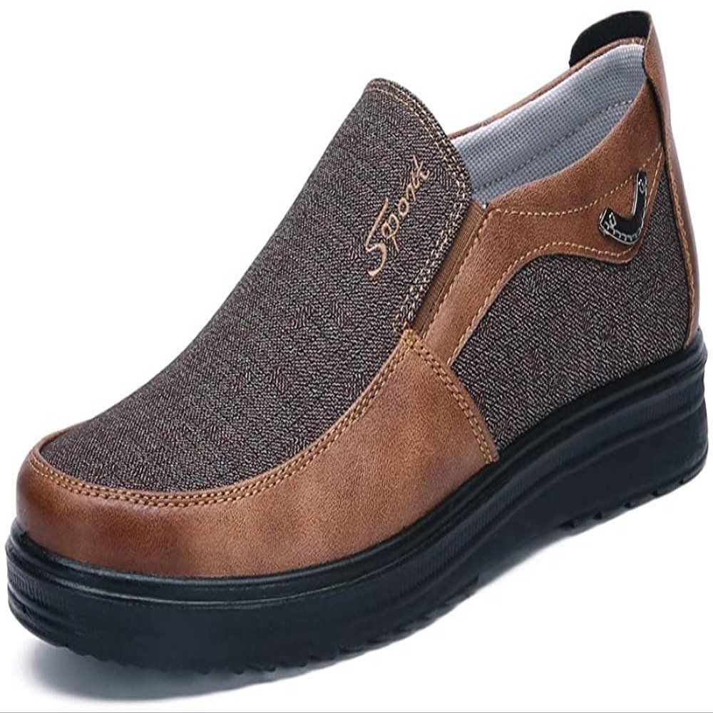 Asifn Men's Loafers Casual Slip On Dress Shoes Walking Leather Soft Boat Driving Lightweight Breathable Large Size Khaki(7.5 M US