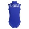YOOJIA Kids Girls Floral Lace Ballet Dance Leotard Sleeveless Turtle Neck Gymnastic Bodysuit Ballerina Dancewear Blue 13-14 view 1