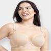 Fruit of the Loom Women's 2-Pack T-Shirt Bra, Sand/black, 42D view 2