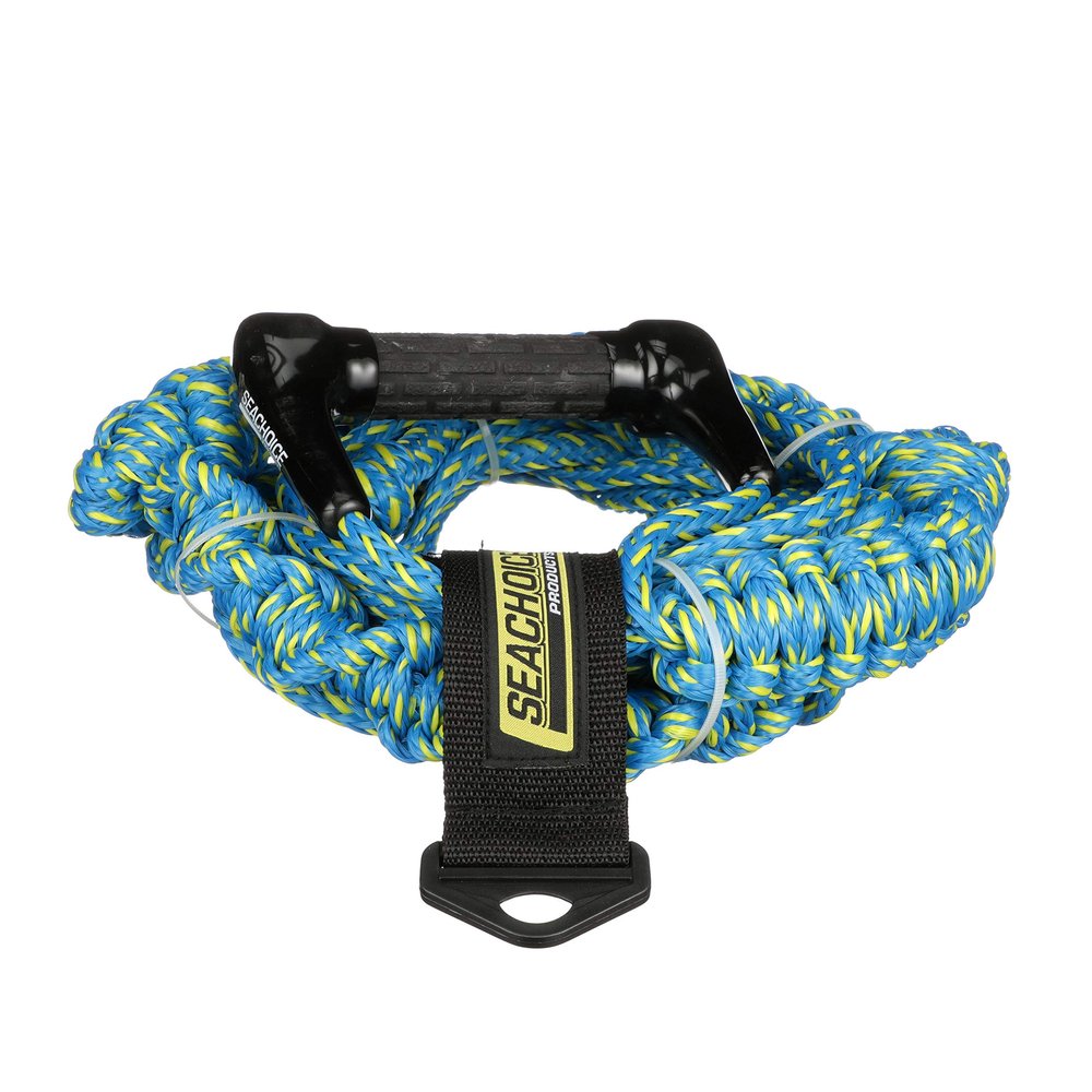 Seachoice 3-Section Wakesurfing Rope, 16 Ft. Long, 5-1/2 in. Handle w/Textured Rubber Grip