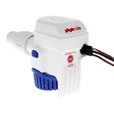 Rule-Mate Automatic Submersible Bilge Pumps 12V RM500B- 500GPH with Auto Sense Intelligence - Thermal Cut-Off & Backflow Prevention - Compact Design for Boats - Easy Install Threaded Discharge