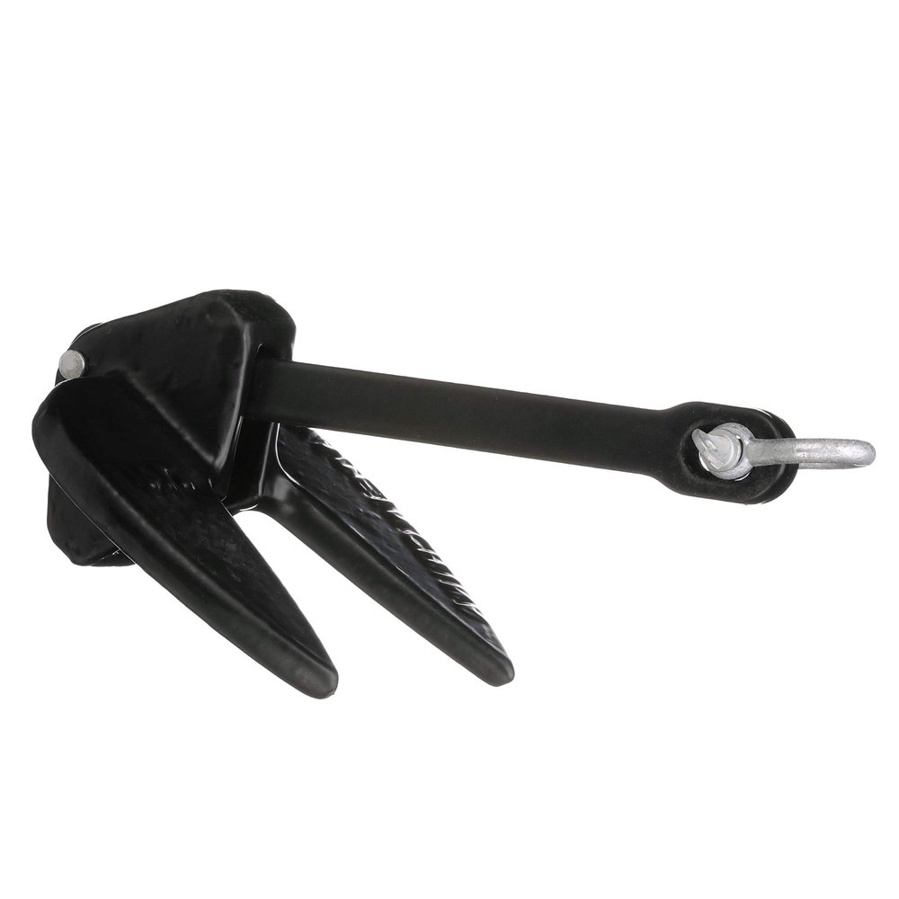 Seachoice Navy Anchor, Vinyl Coated Cast Iron, Black, 15 Lbs.