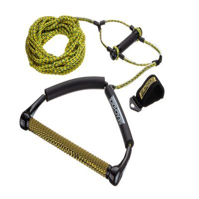 Seachoice 4-Section Wakeboard Rope, 70 Ft. Long, 15 In. Handle w/ Textured EVA Grip, 6 In. Trick Handle