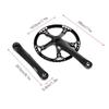 Crankset, Single Speed Crankset Mountain Bike Aluminum Alloy Hollow Integral Mountain Bike Crankset Arm Speed Fixed Gear,Easy to Modify Single Crank Set(Black) view 2