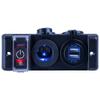 Sea-Dog Double USB & Power Socket Panel w/Breaker Switch view 1