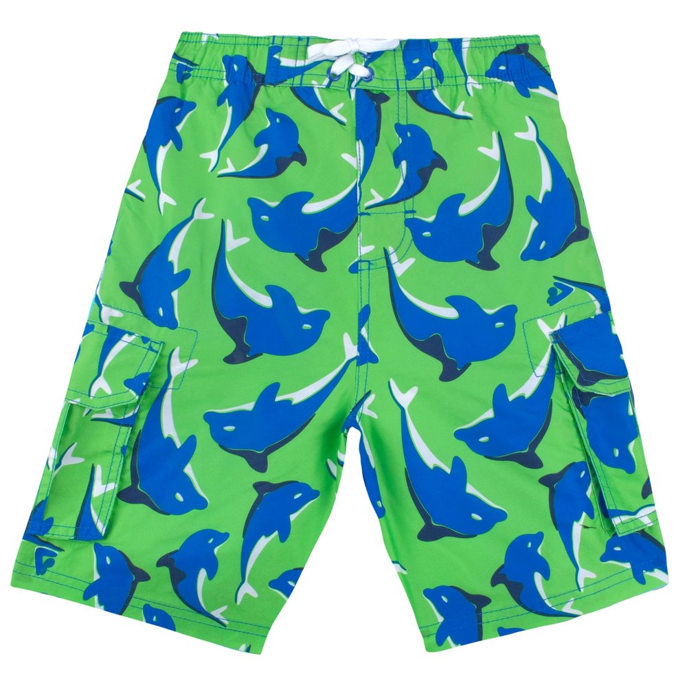 Kanu Surf Big Boys Troy Quick Dry Beach Swim Trunk, Dolphin Green/Royal, X-Large (18/20)