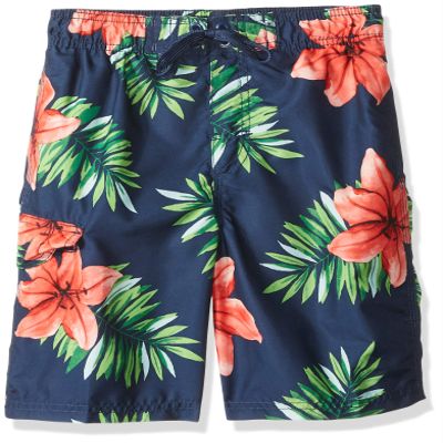 Kanu Surf Boys' Big YOLO Quick Dry UPF 50+ Beach Swim Trunk, Kala Navy, 8
