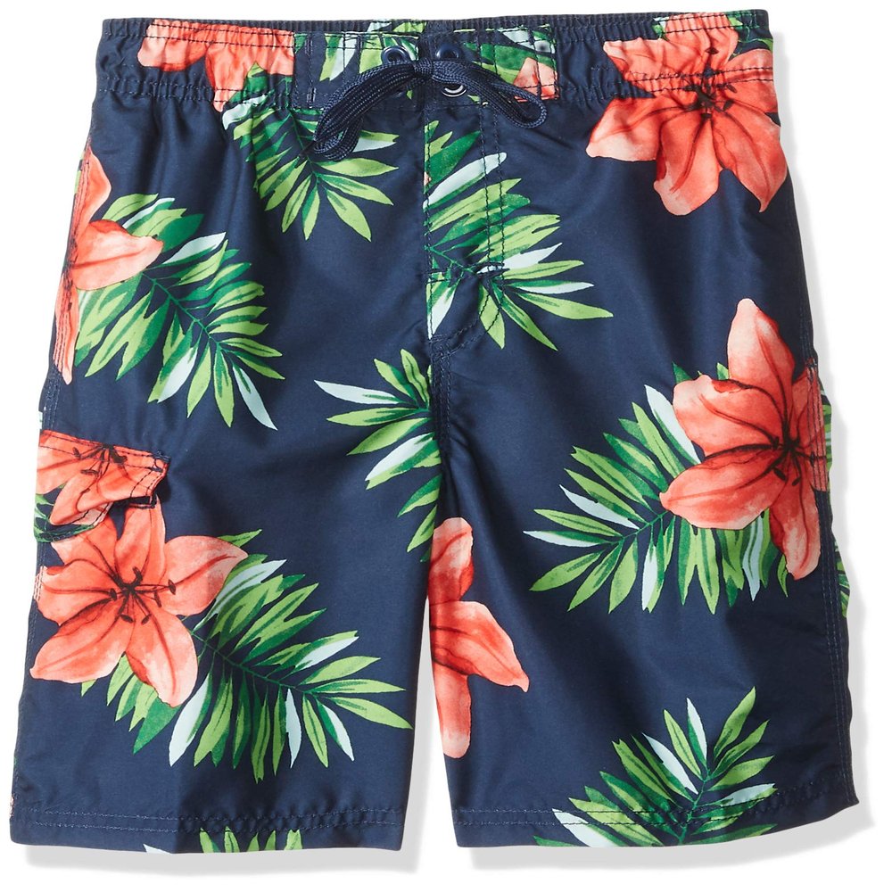Kanu Surf Boys' Big YOLO Quick Dry UPF 50+ Beach Swim Trunk, Kala Navy, 8