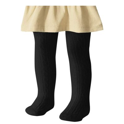 Namektch Baby Girls Tights, Seamless Knit Cotton Leggings Pants Infant Toddler Girl Stockings (Black, 6-12 Months)