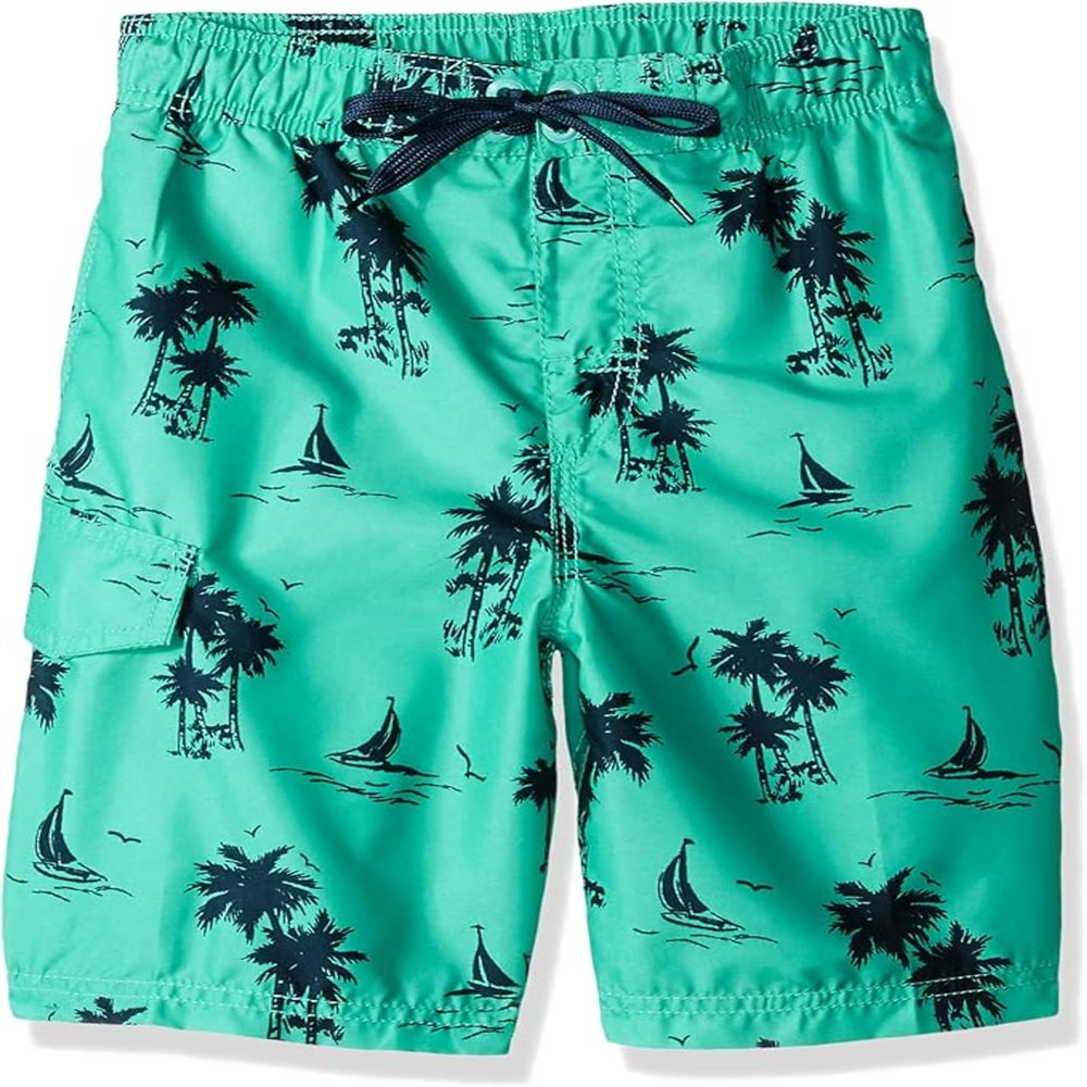 Kanu Surf boys Echo Quick Dry Upf 50+ Beach Swim Trunks, Harbor Green, 5 6 US