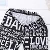 dPois Big Girls' Letters Printed Gym Yoga Pants Sports Dance Stretchy Leggings Tights Basic Activewear Black&White 5 view 2