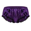 YiZYiF Men's Feminine Panties Silky Satin Lingerie Sissy Knickers Panties Dark Purple Medium view 4