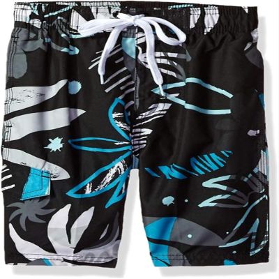 Kanu Surf Toddler Boys Optic Quick Dry Beach Swim Trunk, Baja Black, 4T