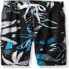 Kanu Surf Toddler Boys Optic Quick Dry Beach Swim Trunk, Baja Black, 4T view 1
