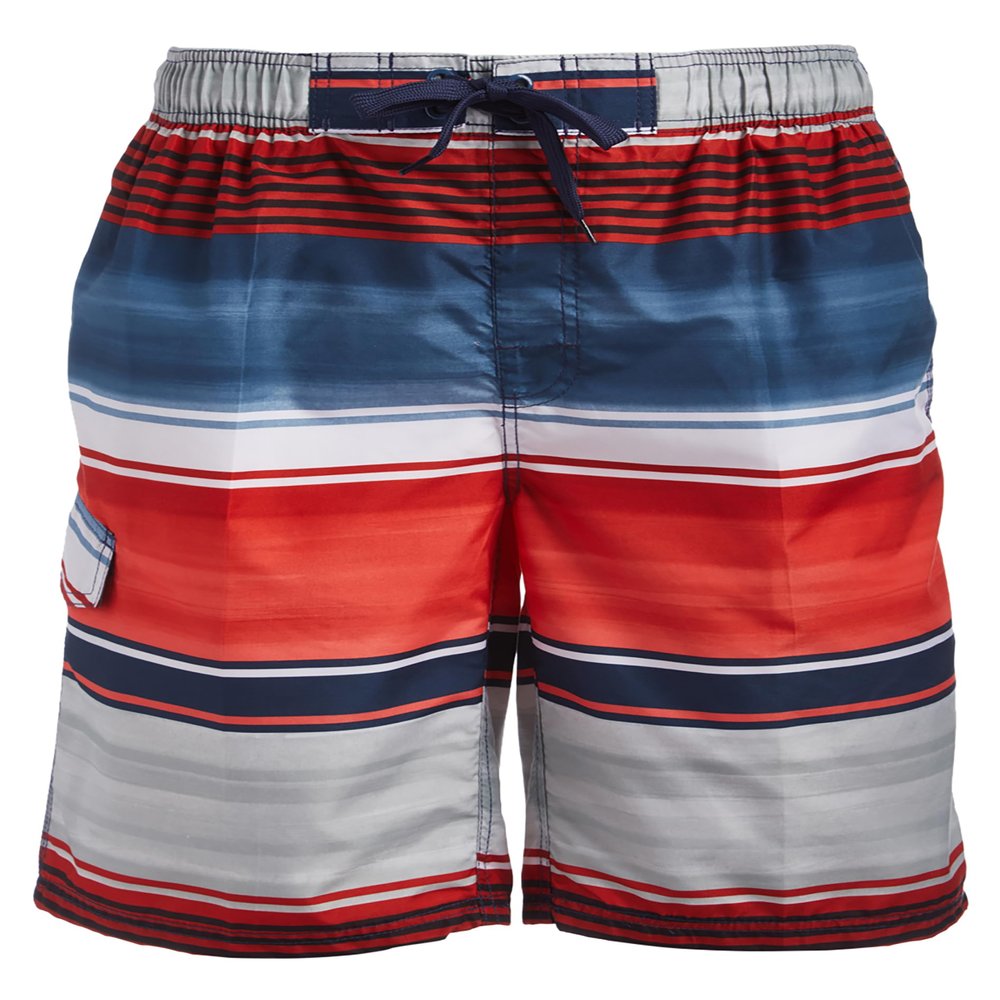 Kanu Surf Big Boys Barracuda Quick Dry Beach Swim Trunk, Avalon Navy/Red, Small (8)