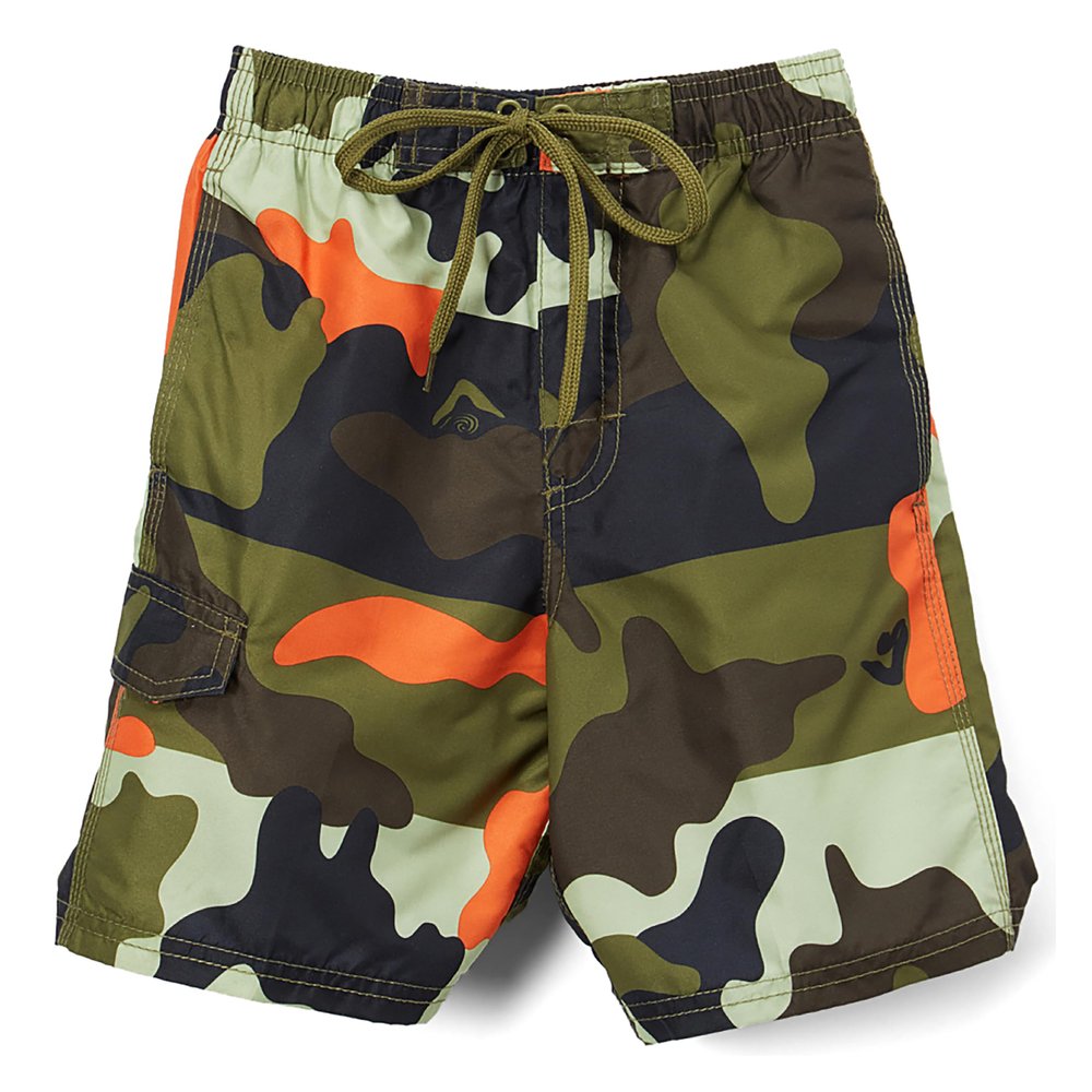 Kanu Surf boys Viper Quick Dry Upf 50+ Beach Swim Trunks, Surf Camo Army Green, 10 12 US