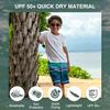 Kanu Surf Boys' Little YOLO Quick Dry UPF 50+ Beach Swim Trunk, Sandbar Blue/Green, 5/6 view 2