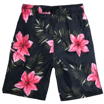 Kanu Surf Boys' Big YOLO Quick Dry UPF 50+ Beach Swim Trunk, Kala Black, 8