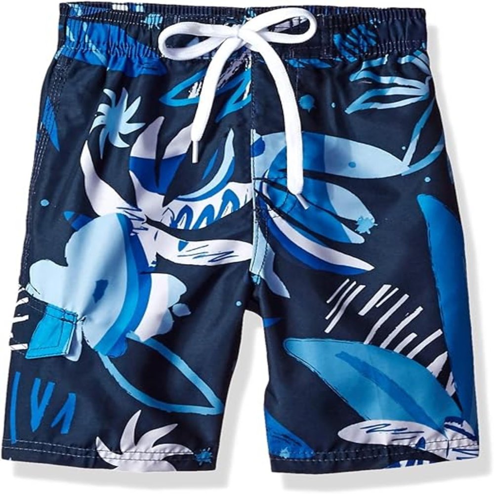 Kanu Surf Little Boys Optic Quick Dry Beach Swim Trunk, Baja Navy, Small (4)
