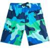 Kanu Surf Big Boys Viper Quick Dry Beach Swim Trunk, Surf Camo Blue/Green, Small (8) view 1