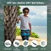 Kanu Surf Boys Reflection Quick Dry UPF 50+ Beach Swim Trunk, Sandbar Black/Aqua, 7 view 2