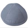 A1 Skullcap Raw Silk Fabric Kippot Single or Bulk Kippah Optional Custom Imprinting Inside for Your Speacial Event  Light Grey view 1