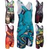 KO Sports Gear Unisex Wrestling Singlet for Adult Wrestlers - Wrestling Singlet for Men & Women - Bold Durable Uniform, Stretchy Breathable Material - Octopus, Adult XX-Large view 1
