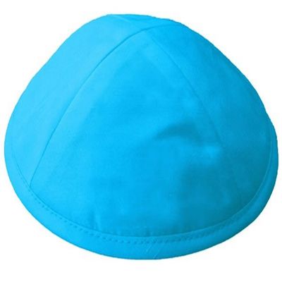 A1 Skullcap Raw Silk Fabric Kippot Single or Bulk Kippah Optional Custom Imprinting Inside for Your Speacial Event Turquoise