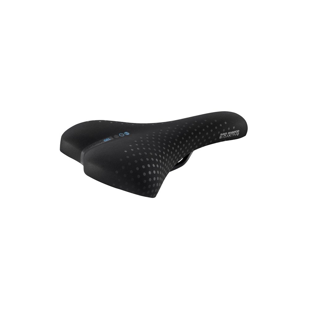 Selle San Marco Unisex -Adult's Bioaktive Sportive Gel Saddle, Black (Black Suede), S