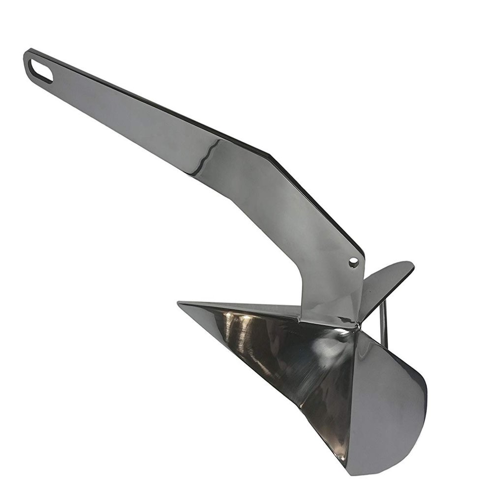 Stainless Steel 316 Delta Anchor 44lbs (20kg) Marine Grade Polished Boat Anchor