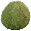 A1 Skullcap Linen Fabric Kippot Single or Bulk Kippah Optional Custom Imprinting Inside for Your Speacial Event  Olive view 1