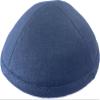 A1 Skullcap Linen Fabric Kippot Single or Bulk Kippah Optional Custom Imprinting Inside for Your Speacial Event  Navy Blue view 1